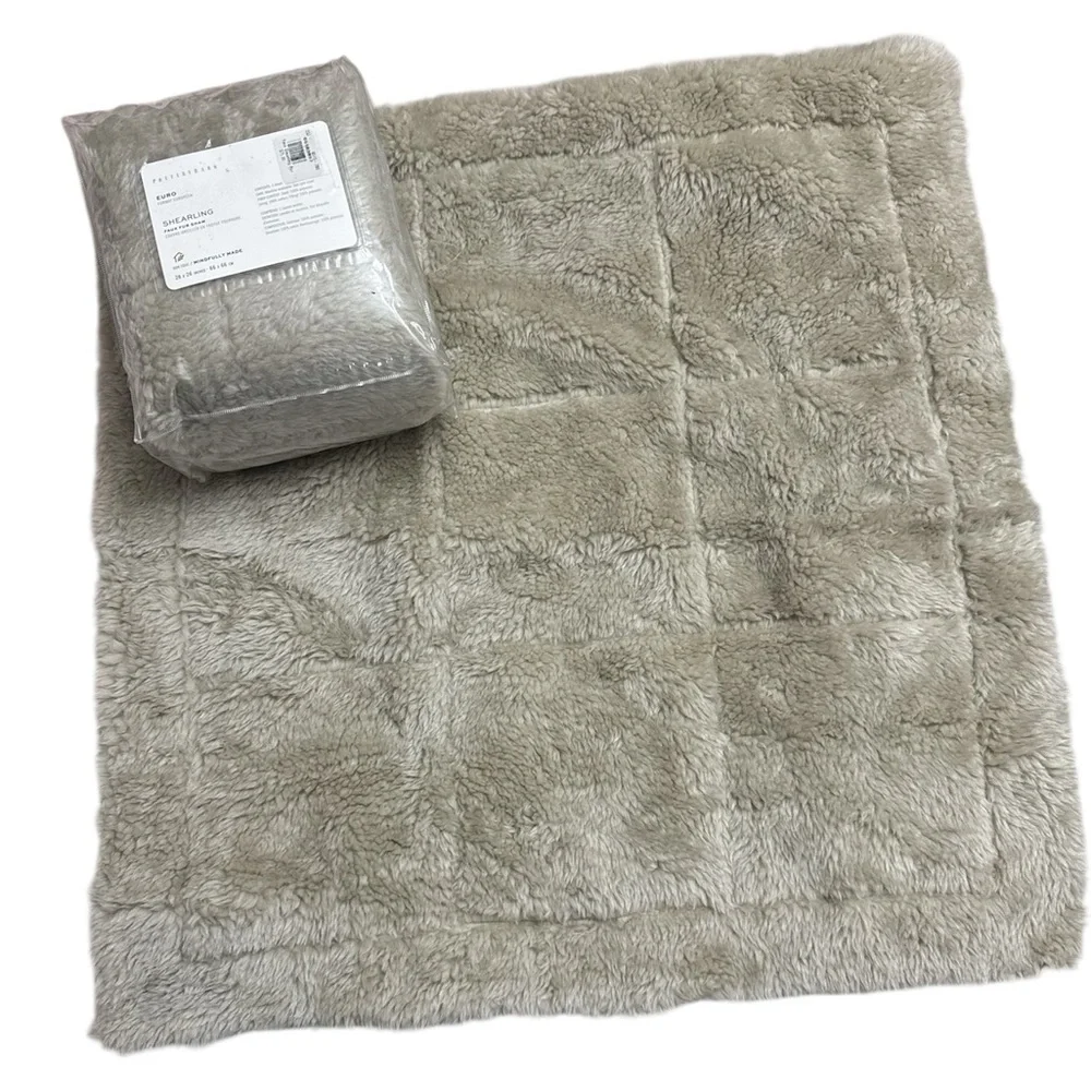 Set of Two Luxe Faux Fur Euro Shams Pottery Barn